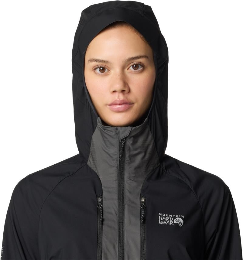 Kor AirShell Hybrid Hooded Jacket - Womens - black / volcanic 1