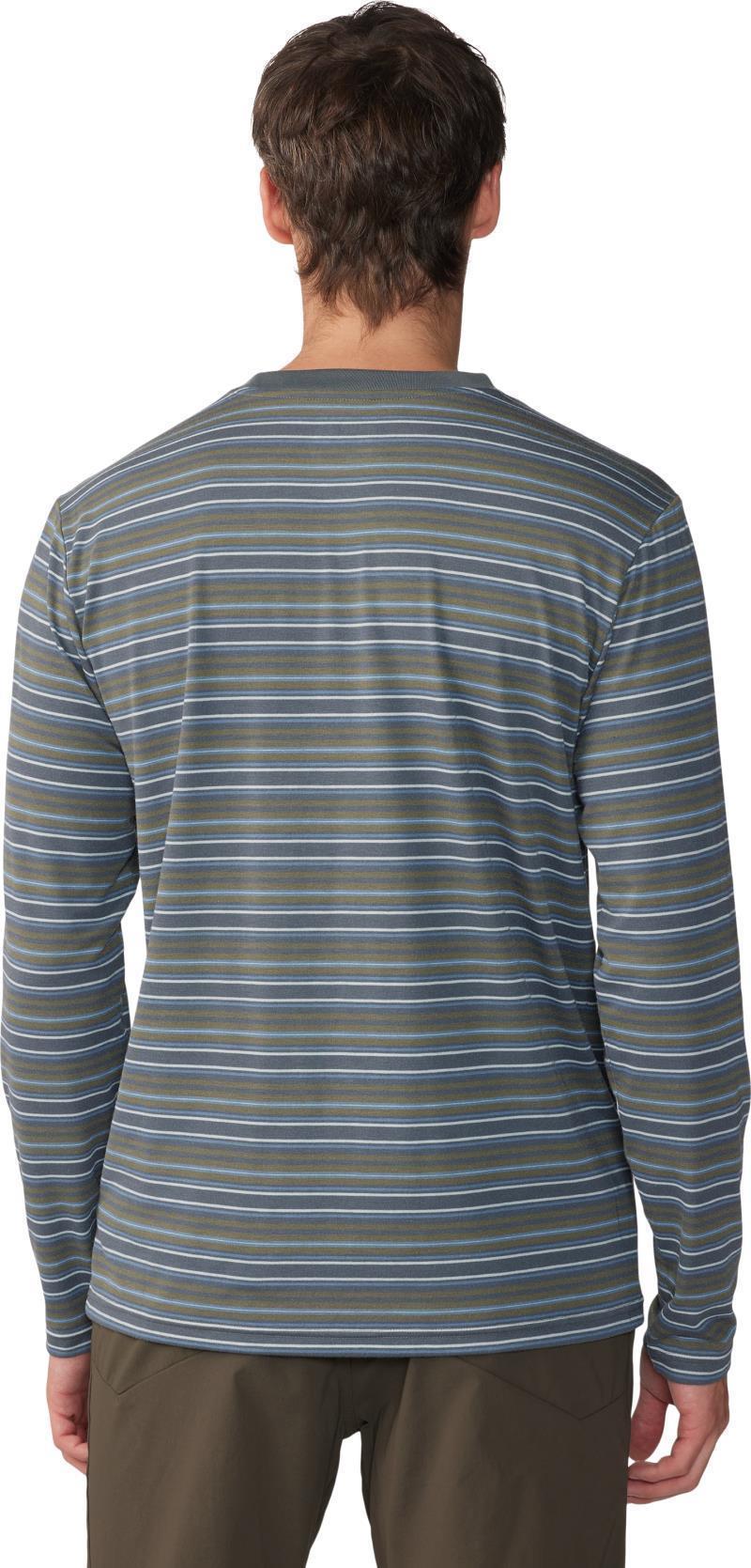 Low Exposure LS - Mens - Stone Green Crag Stripe Print 4