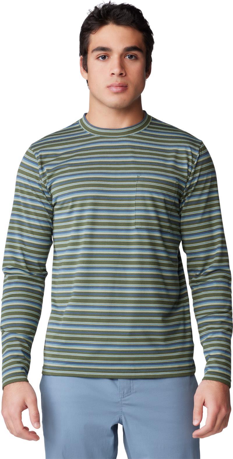 Low Exposure LS - Mens - Surplus Green Crag Stripe Print 1