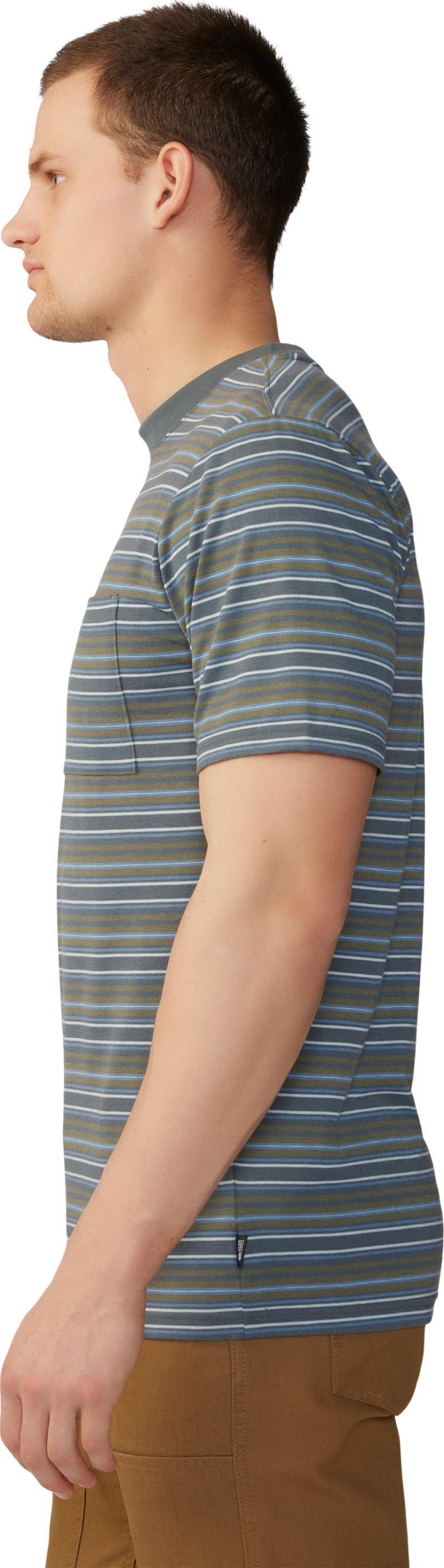 Low Exposure SS - Mens - Stone Green Crag Stripe Print 1