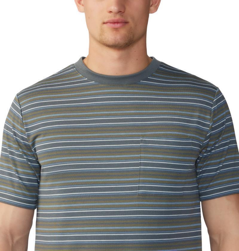 Low Exposure SS - Mens - Stone Green Crag Stripe Print 2