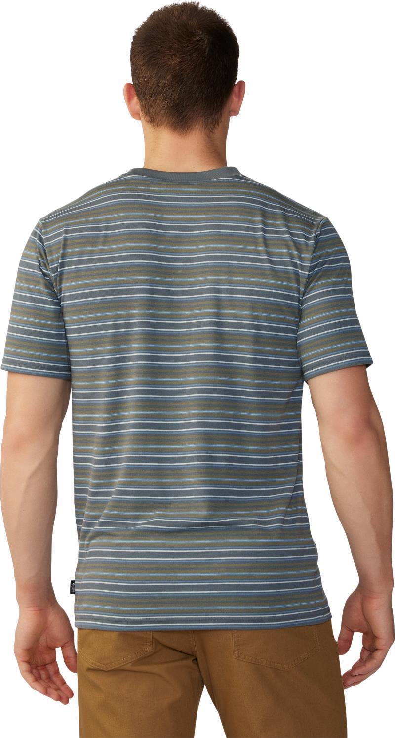 Low Exposure SS - Mens - Stone Green Crag Stripe Print 4
