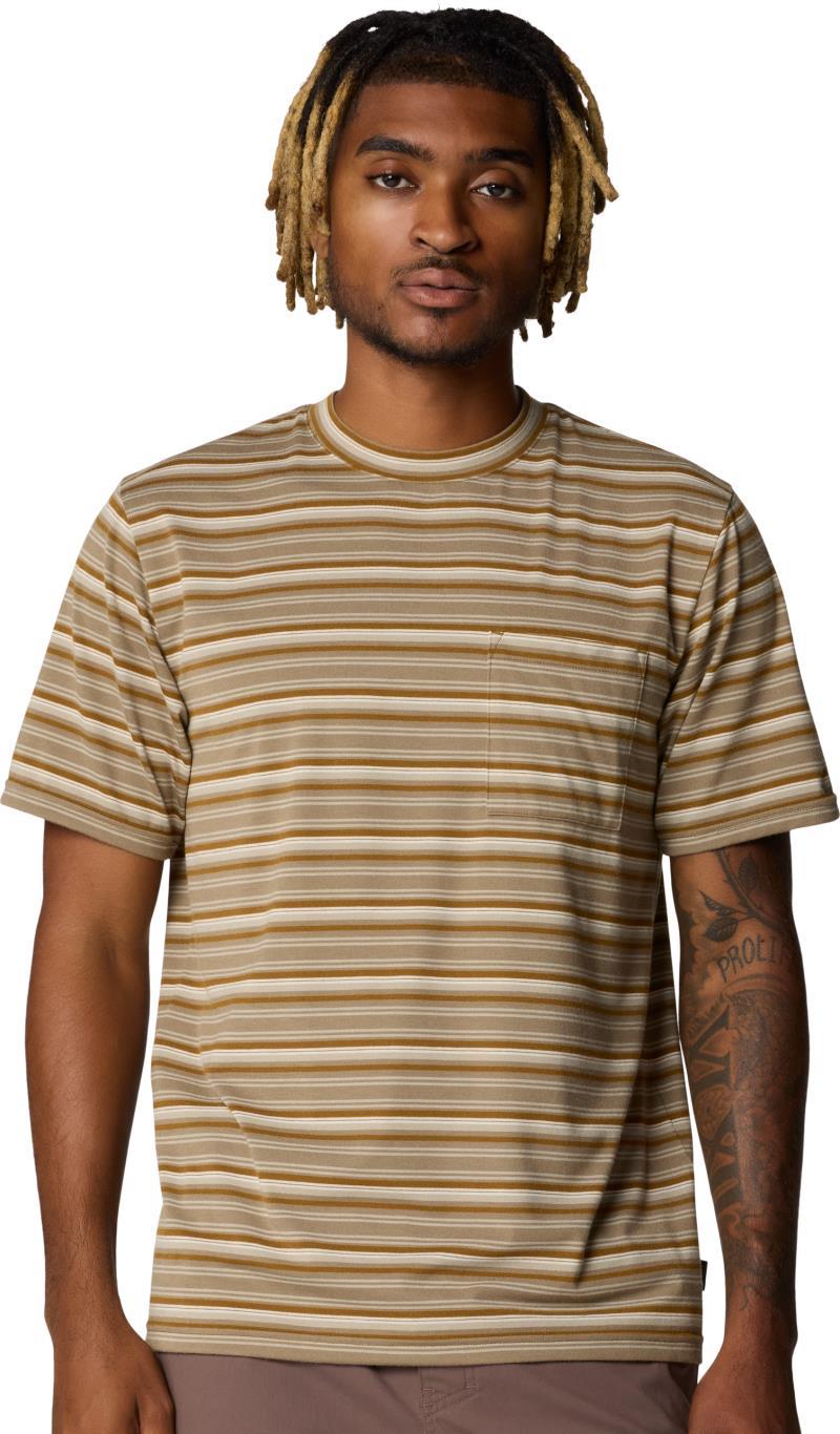 Low Exposure SS - Mens - golden brown crag stripe print 1