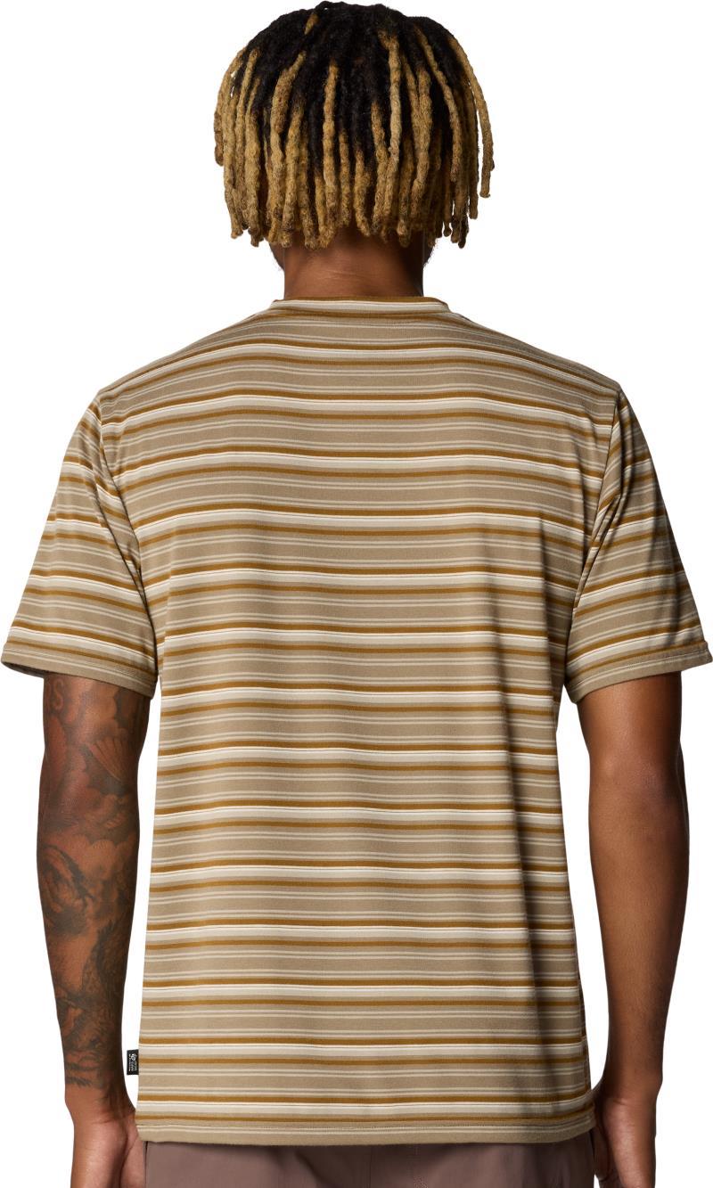 Low Exposure SS - Mens - golden brown crag stripe print 1
