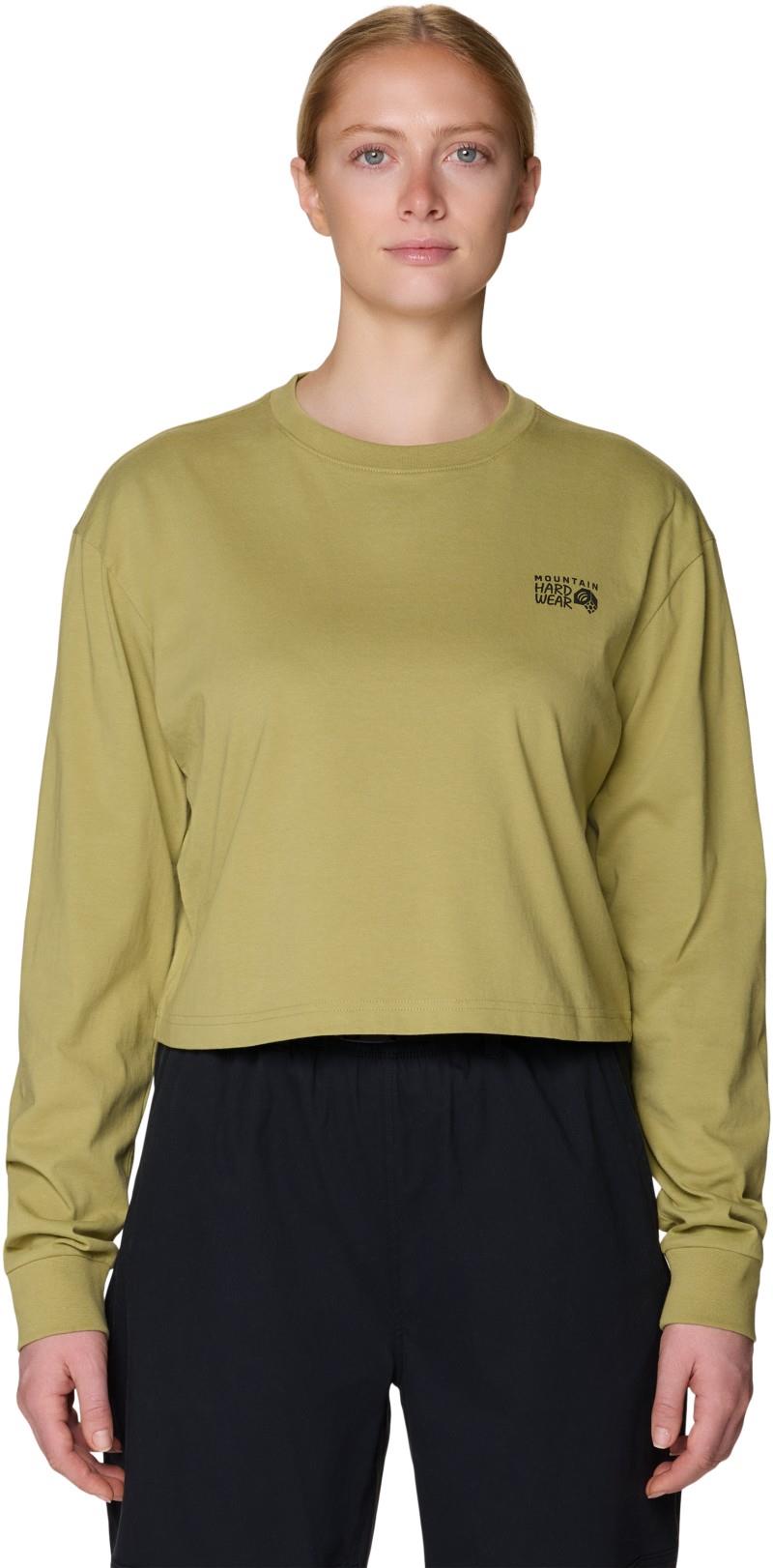 MHW Box Logo Crop LS - Womens - forest moss 1