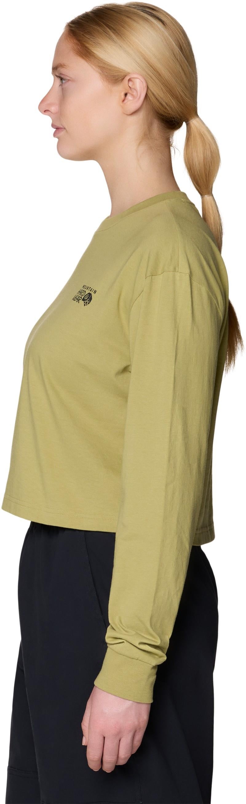 MHW Box Logo Crop LS - Womens - forest moss 1