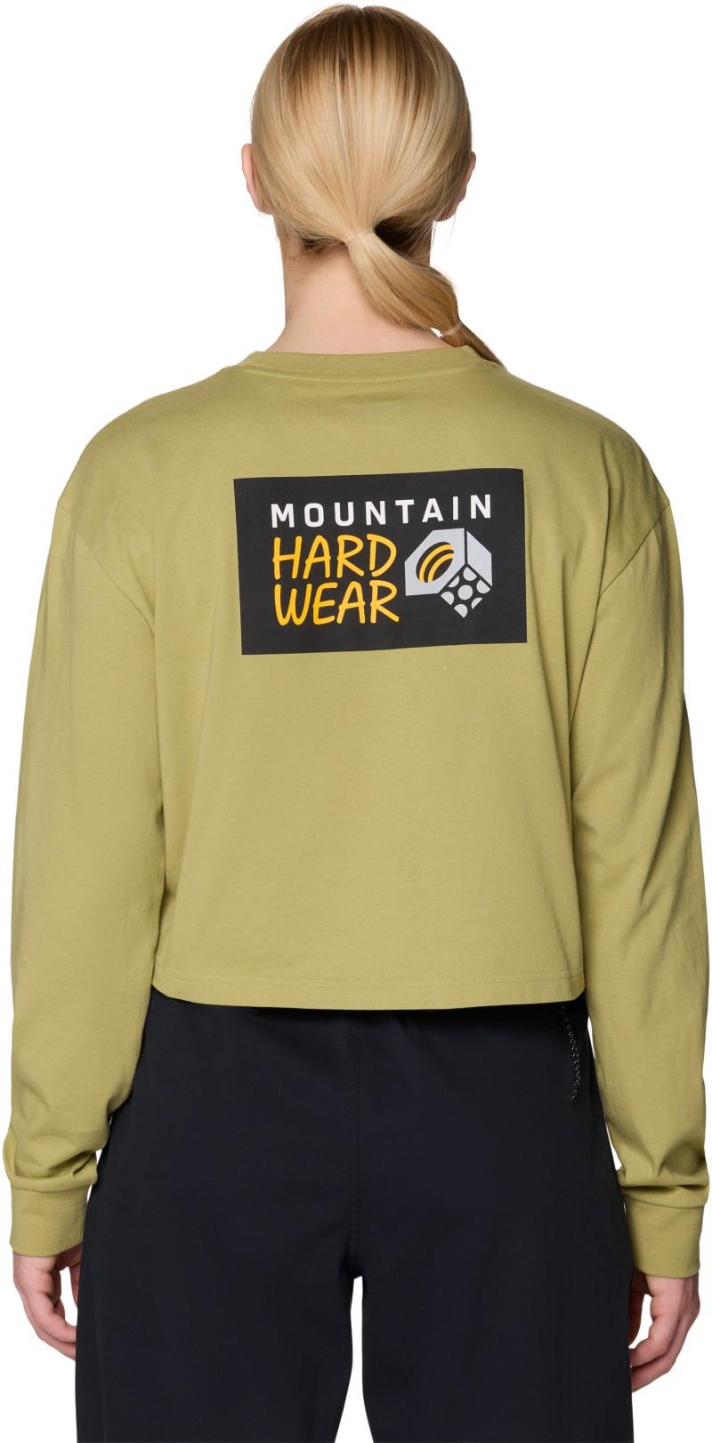 MHW Box Logo Crop LS - Womens - forest moss 1