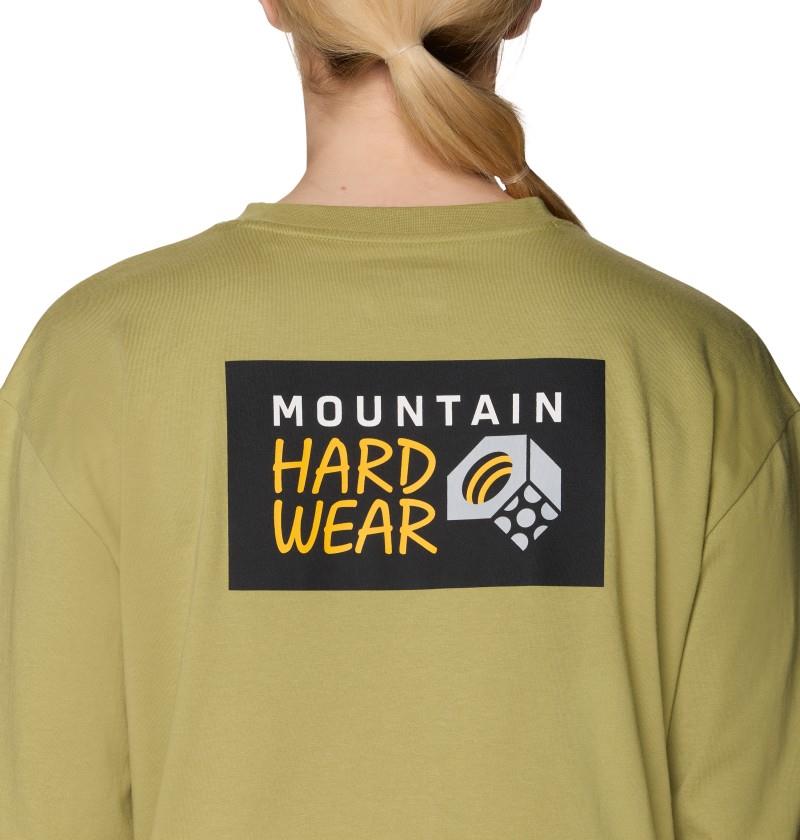 MHW Box Logo Crop LS - Womens - forest moss 1