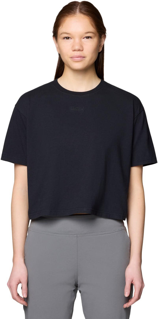 MHW Center Logo Boxy Crop SS - Womens - black 1