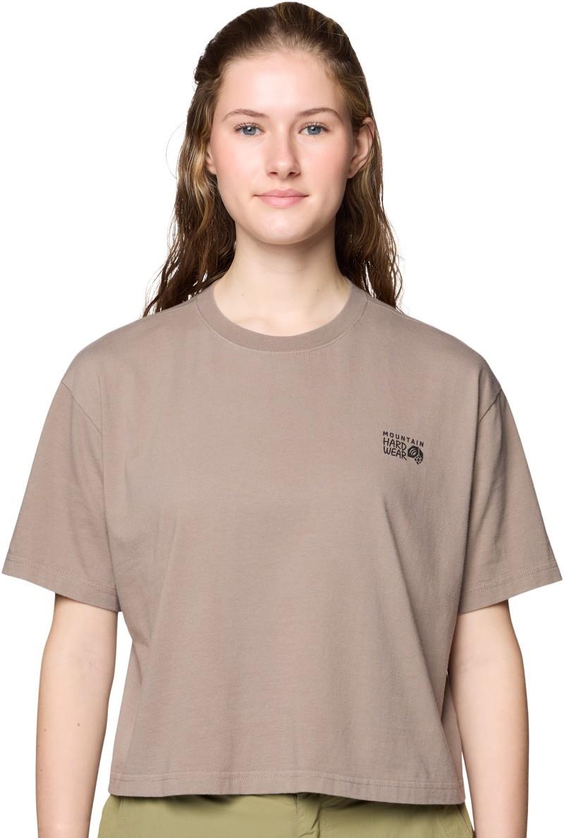 MHW Logo Boxy Crop SS - Womens - wild taupe 1