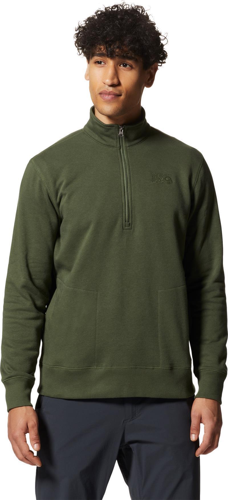 MHW Logo Half Zip - Mens - Surplus Green 1