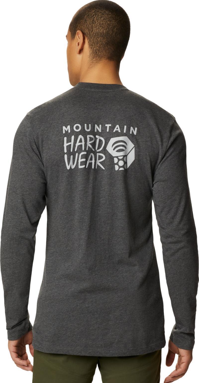 MHW Logo LS T - Mens - Heather Black 2