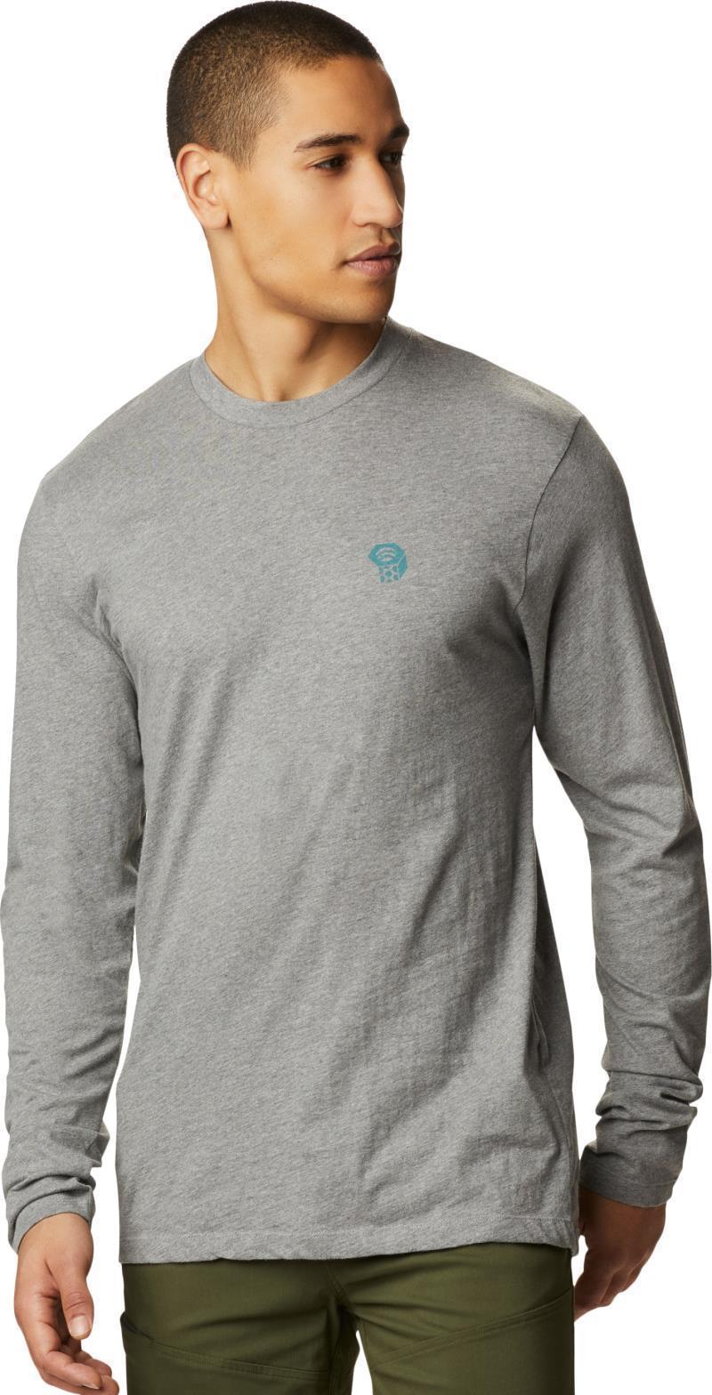 MHW Logo LS T - Mens - Heather Manta Grey 1