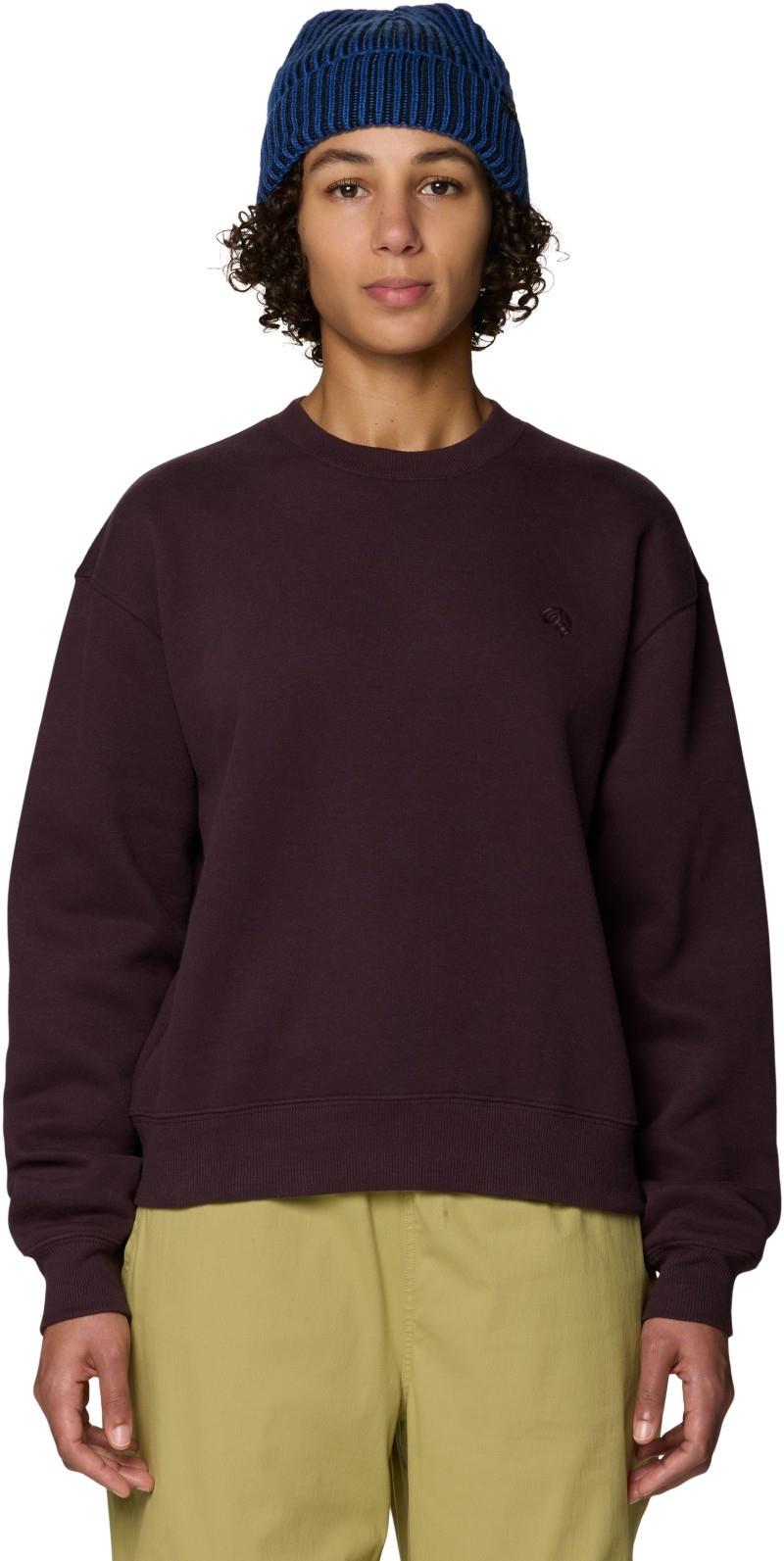 MHW Logo Pullover Crew - Womens - deep mulberry 1