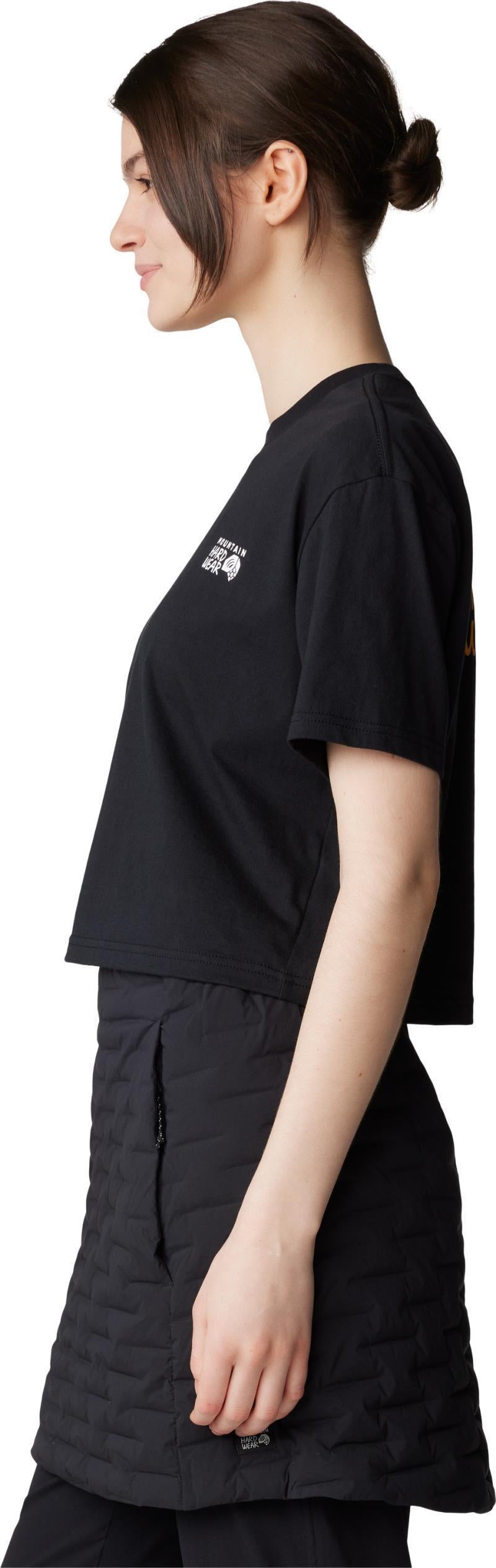 MHW Logo in a Box Crop SS - Womens - Black 3