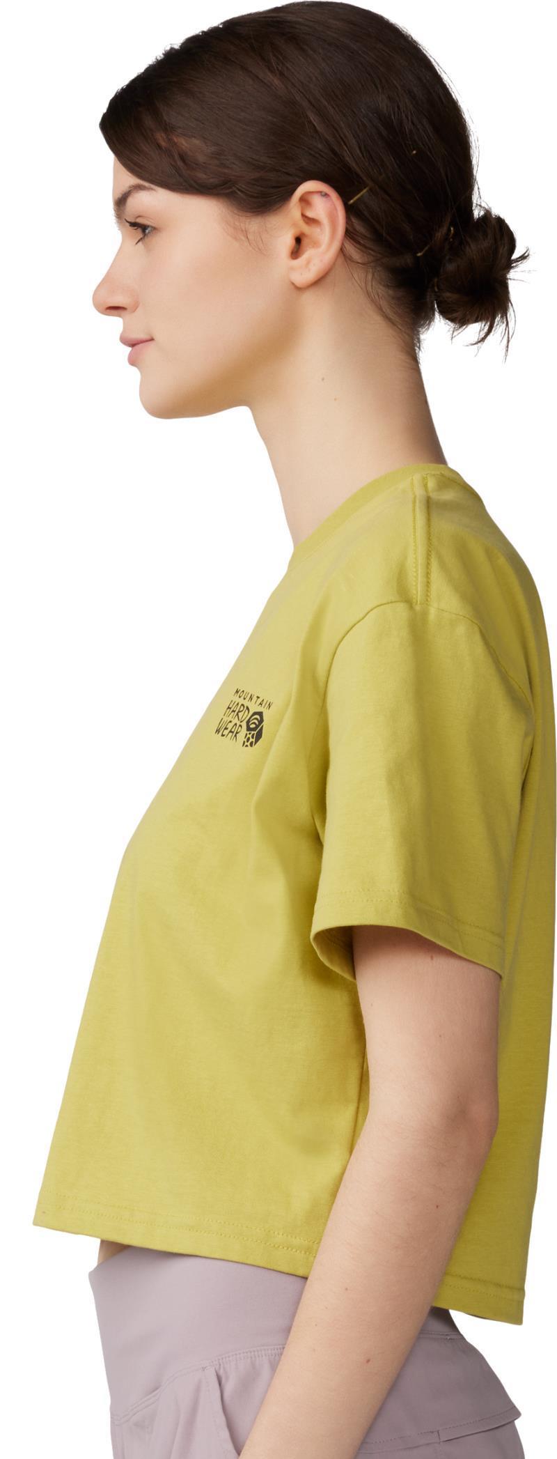 MHW Logo in a Box Crop SS - Womens - Bright Olive 2