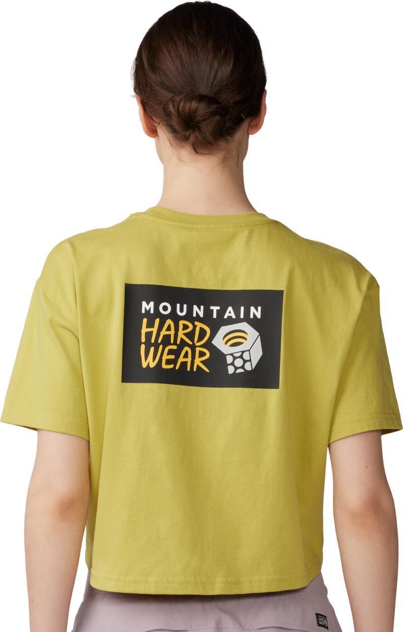 MHW Logo in a Box Crop SS - Womens - Bright Olive 3