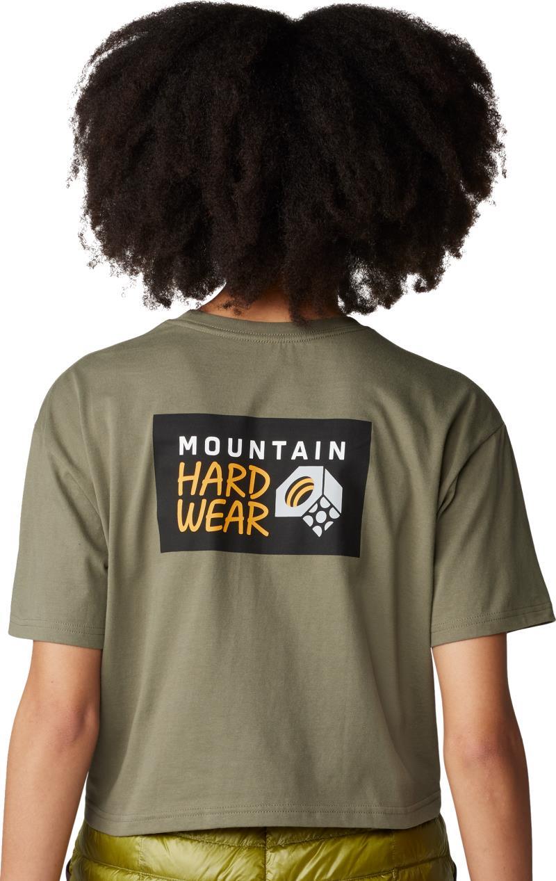MHW Logo in a Box Crop SS - Womens - stone green 1