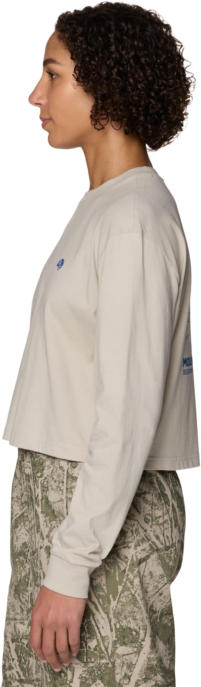 MHW Seeking Wilder Paths Crop LS - Womens - sandblast 1