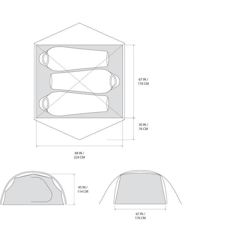 Meridian 3 Tent - teton blue 1