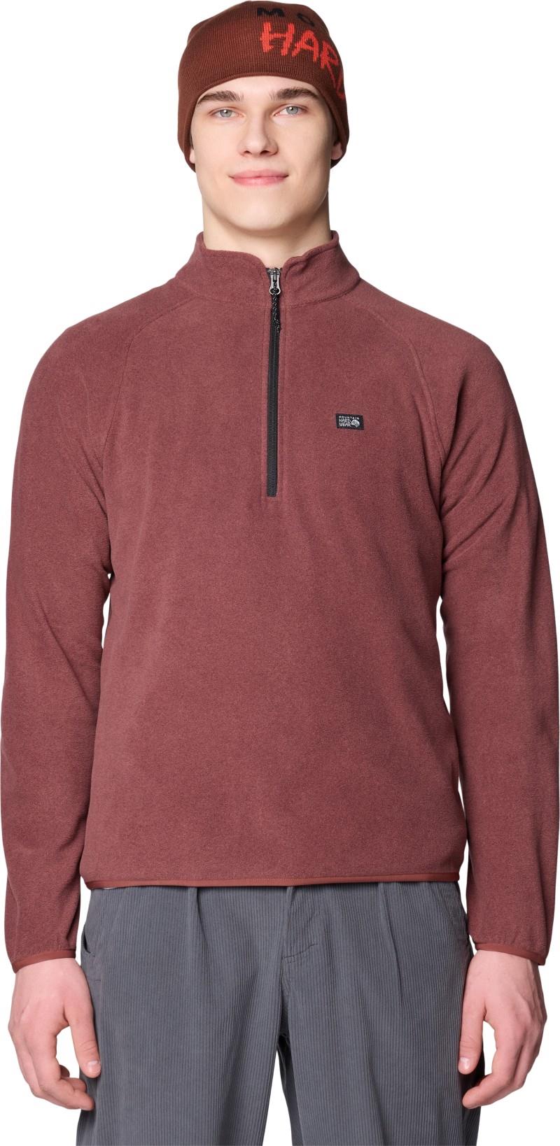 Microchill 1/4 Zip Pullover - Mens - bourbon brown heather 1