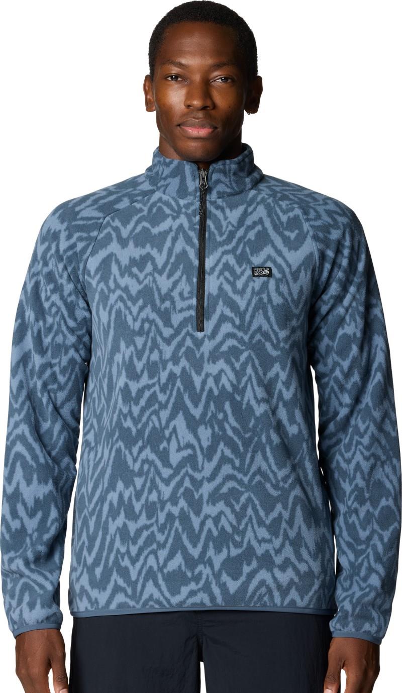 Microchill 1/4 Zip Pullover - Mens - moon blue peaks print 1