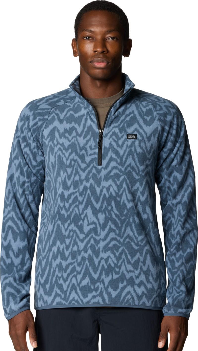 Microchill 1/4 Zip Pullover - Mens - moon blue peaks print 1