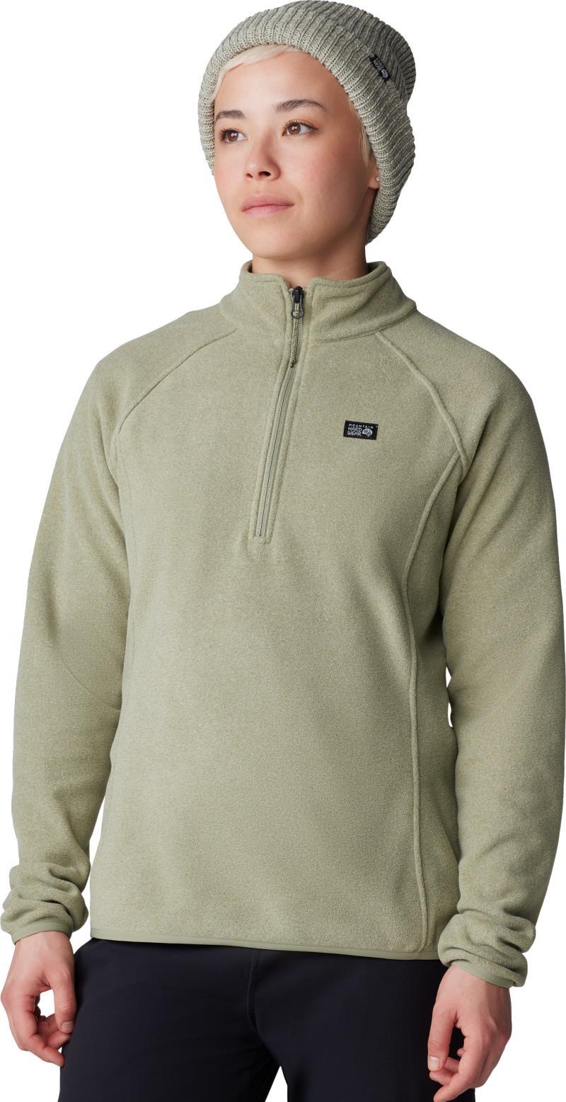 Microchill 1/4 Zip Pullover - Womens - mantis green heather 1