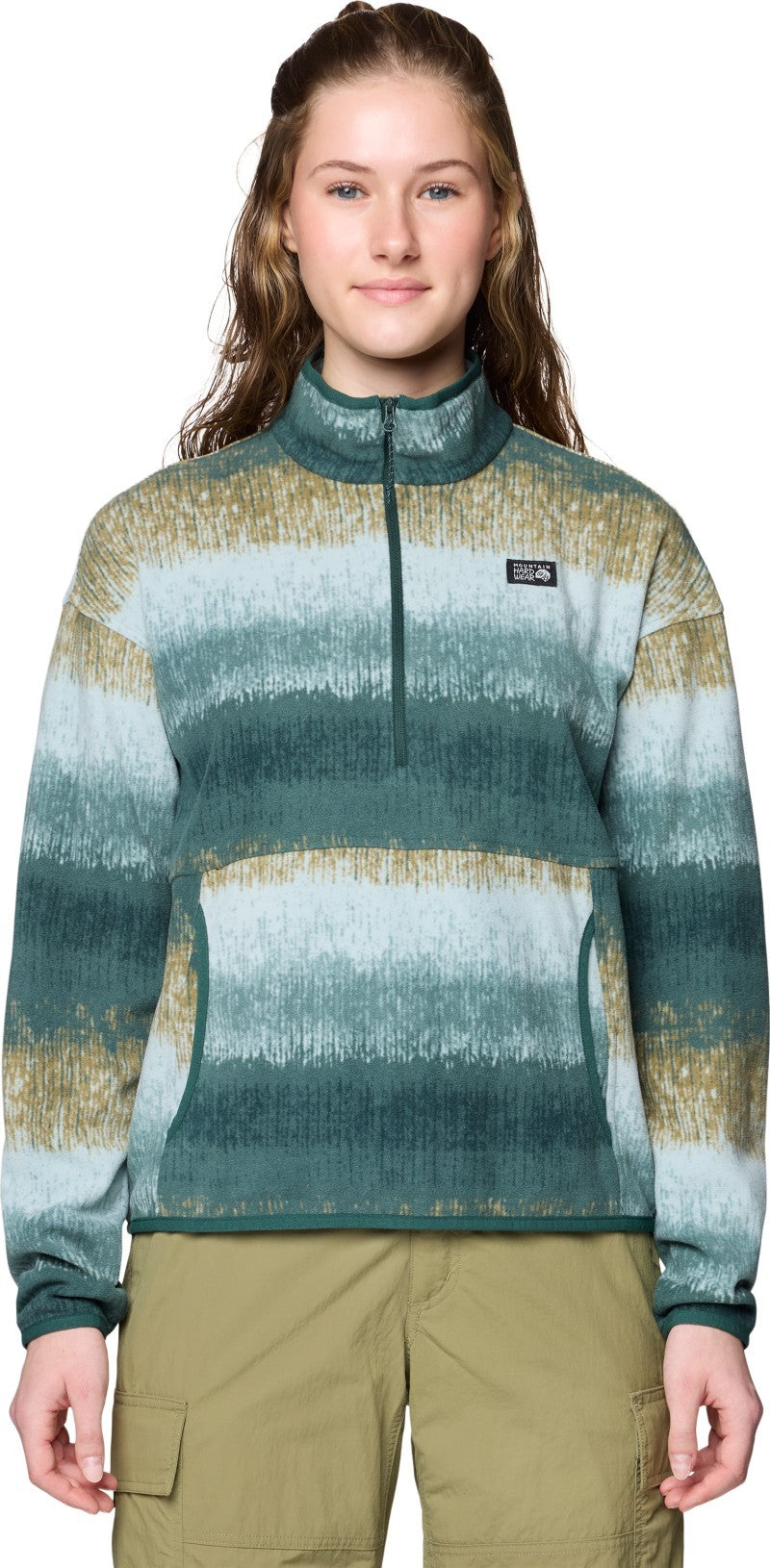 Microchill Half Zip - Womens - blue sage gradient stripe 1