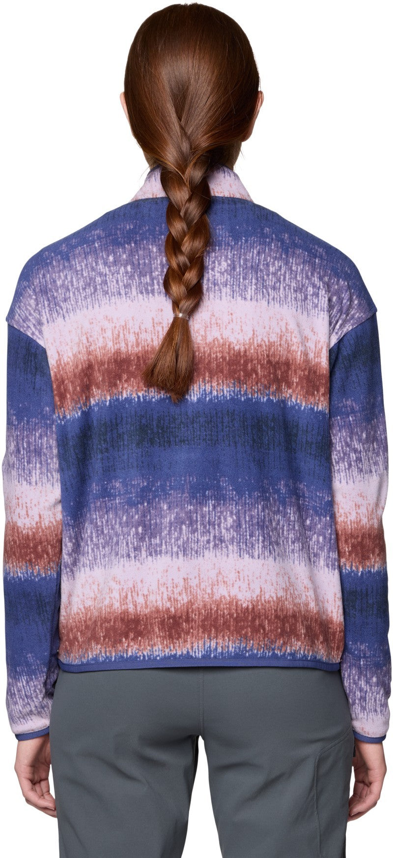 Microchill Half Zip - Womens - bourbon brown gradient stripe 1
