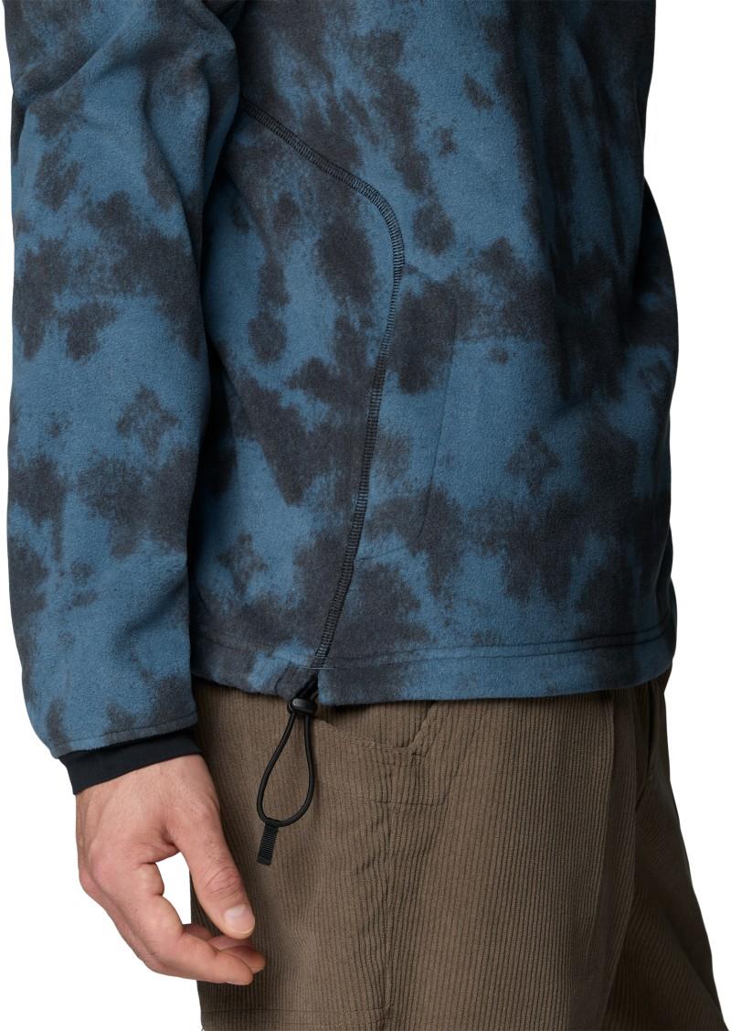 Microchill Hoody - Mens - adriatic blue shadowdye print 1