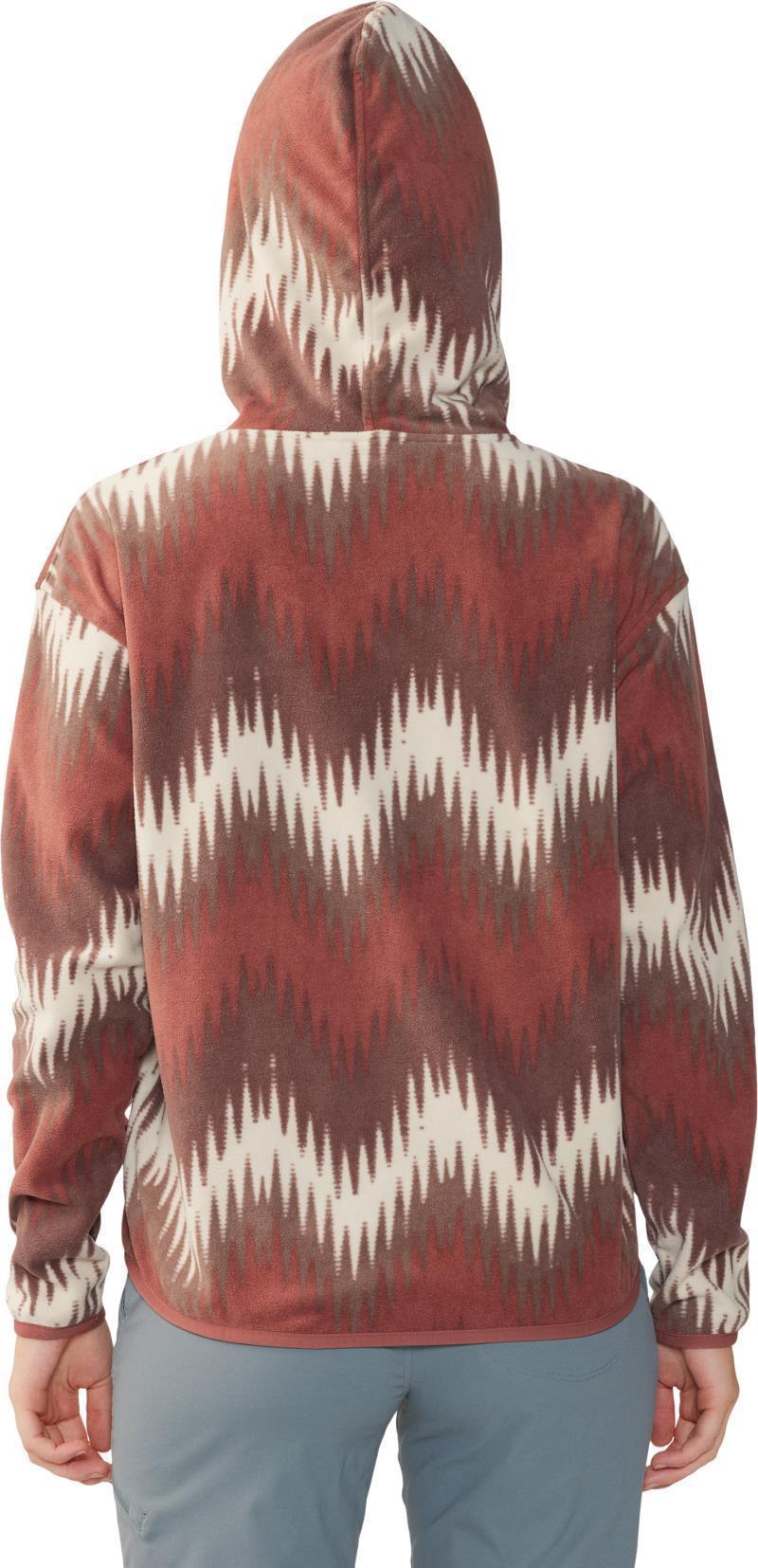 Microchill Hoody - Womens - Clay Earth Zig Zag Print 2