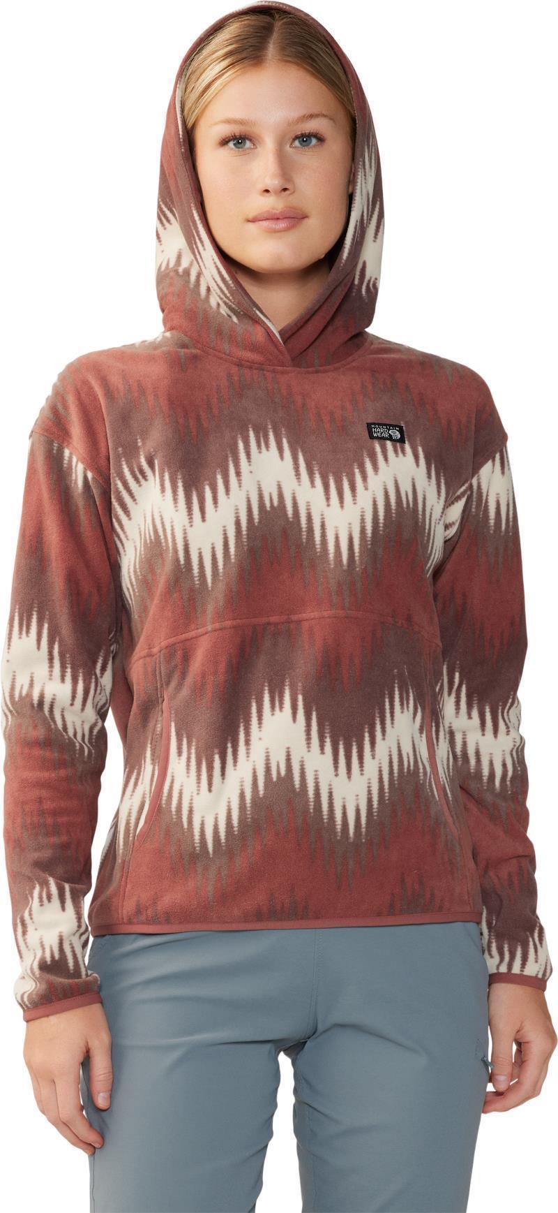 Microchill Hoody - Womens - Clay Earth Zig Zag Print 3