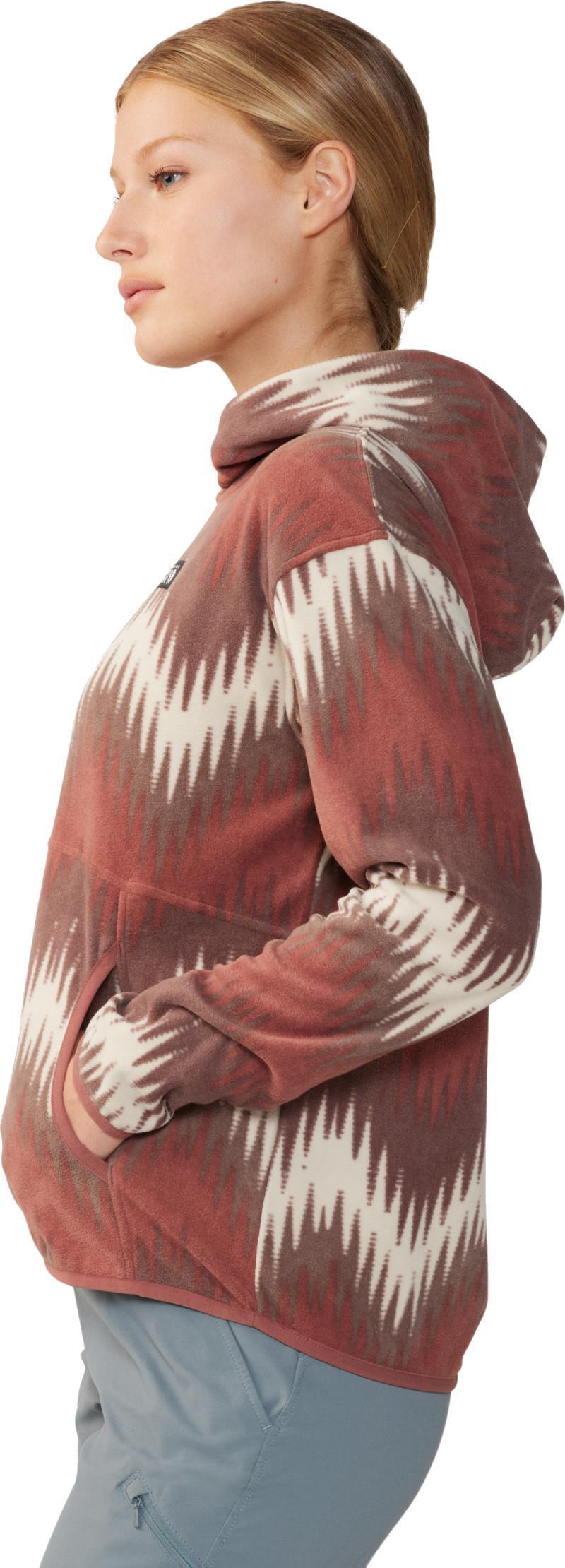 Microchill Hoody - Womens - Clay Earth Zig Zag Print 4