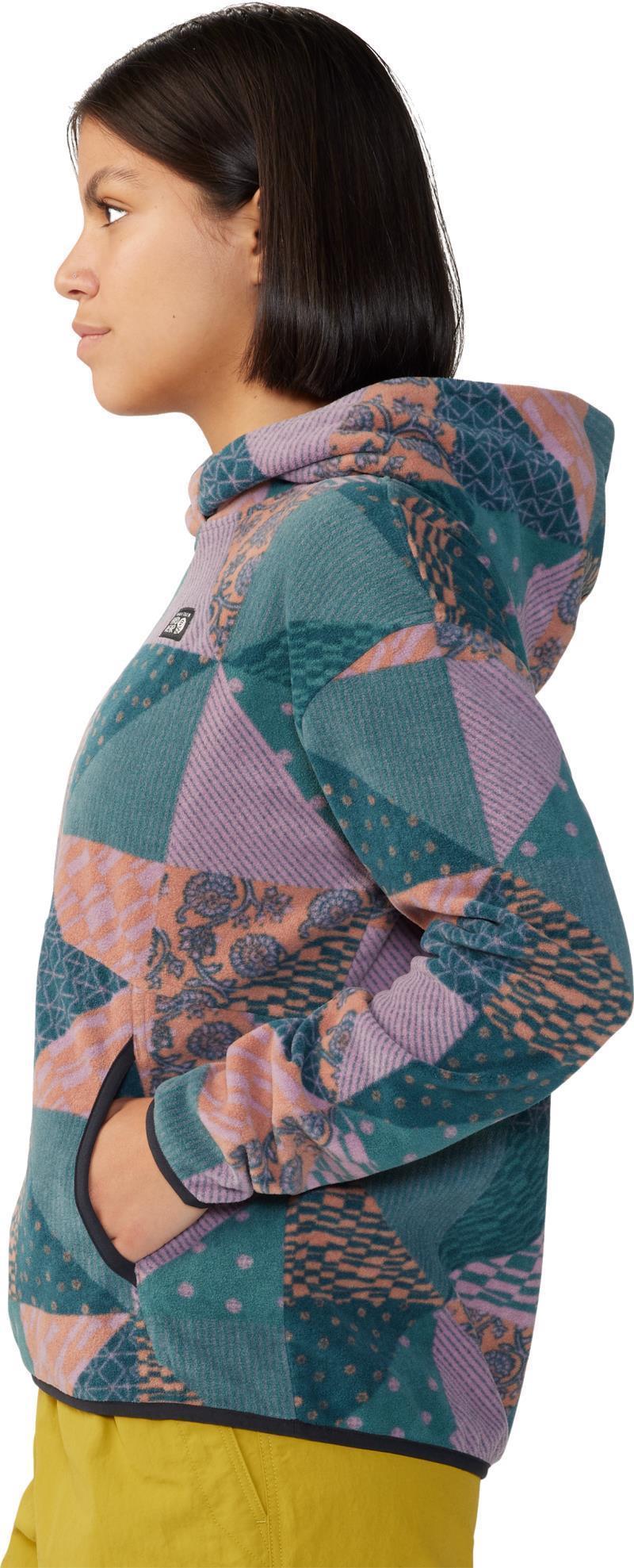 Microchill Hoody - Womens - Dark Quartz Quilt Print 4