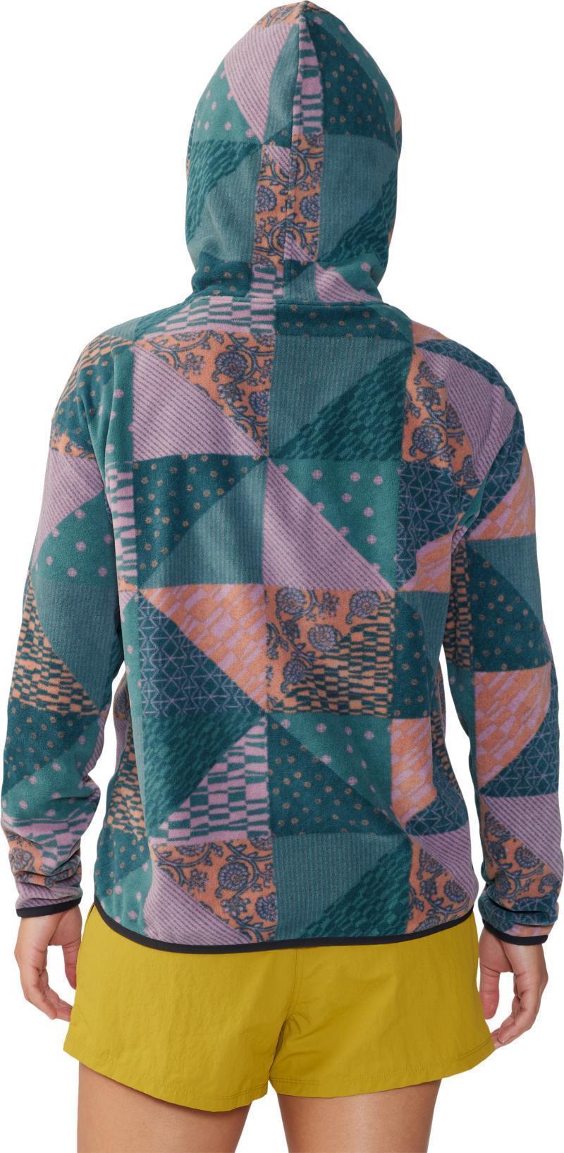 Microchill Hoody - Womens - Dark Quartz Quilt Print 2