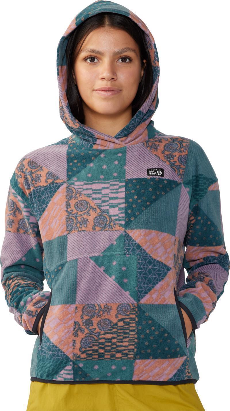 Microchill Hoody - Womens - Dark Quartz Quilt Print 3