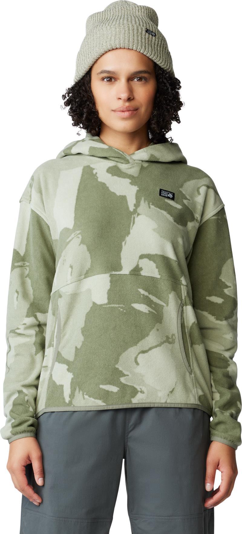 Microchill Hoody - Womens - Green Fade Snowdrifts Print 1