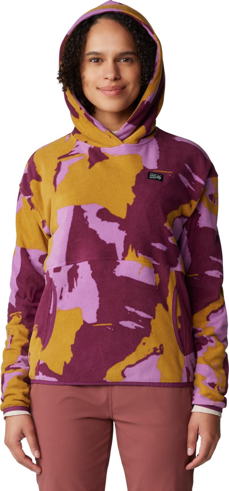 Microchill Hoody - Womens - Lilac Glow Snowdrifts Print 1