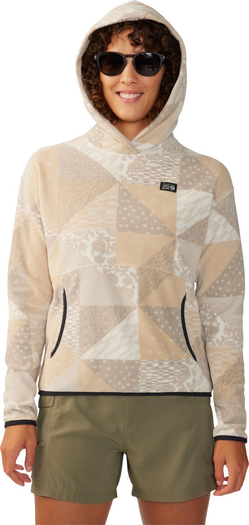 Microchill Hoody - Womens - Oyster Shell Quilt Print 3