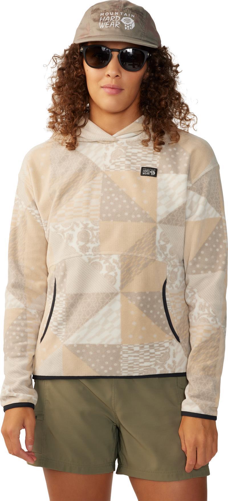 Microchill Hoody - Womens - Oyster Shell Quilt Print 4