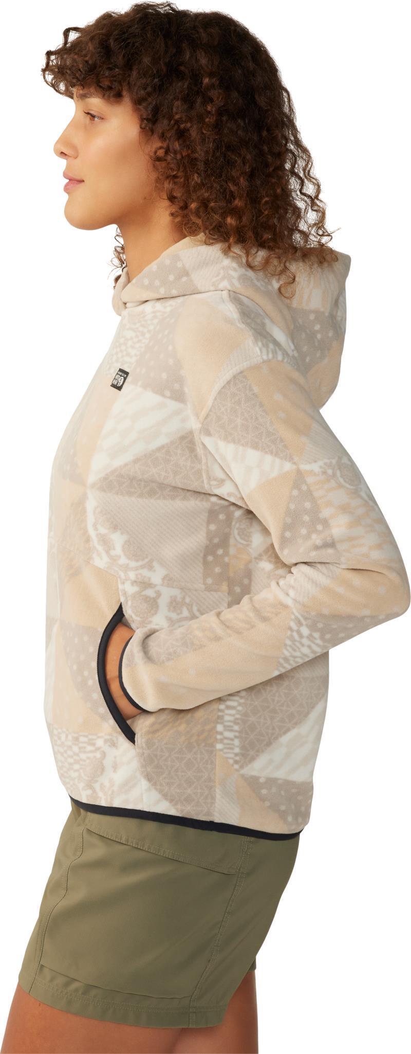 Microchill Hoody - Womens - Oyster Shell Quilt Print 5