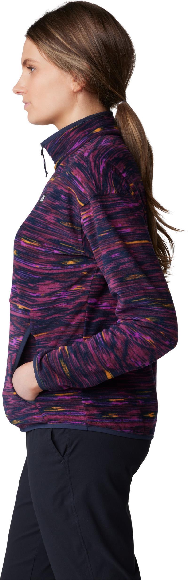 Microchill Pullover - Womens - Blackberry Stria Print 4