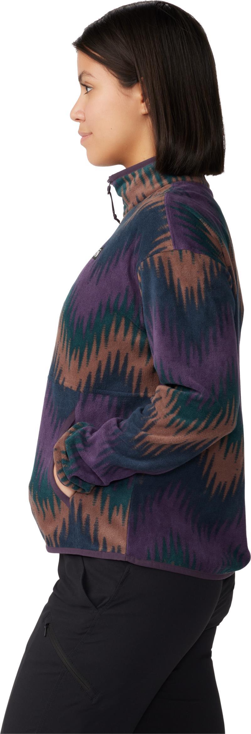 Microchill Pullover - Womens - Blurple Zig Zag Print 4