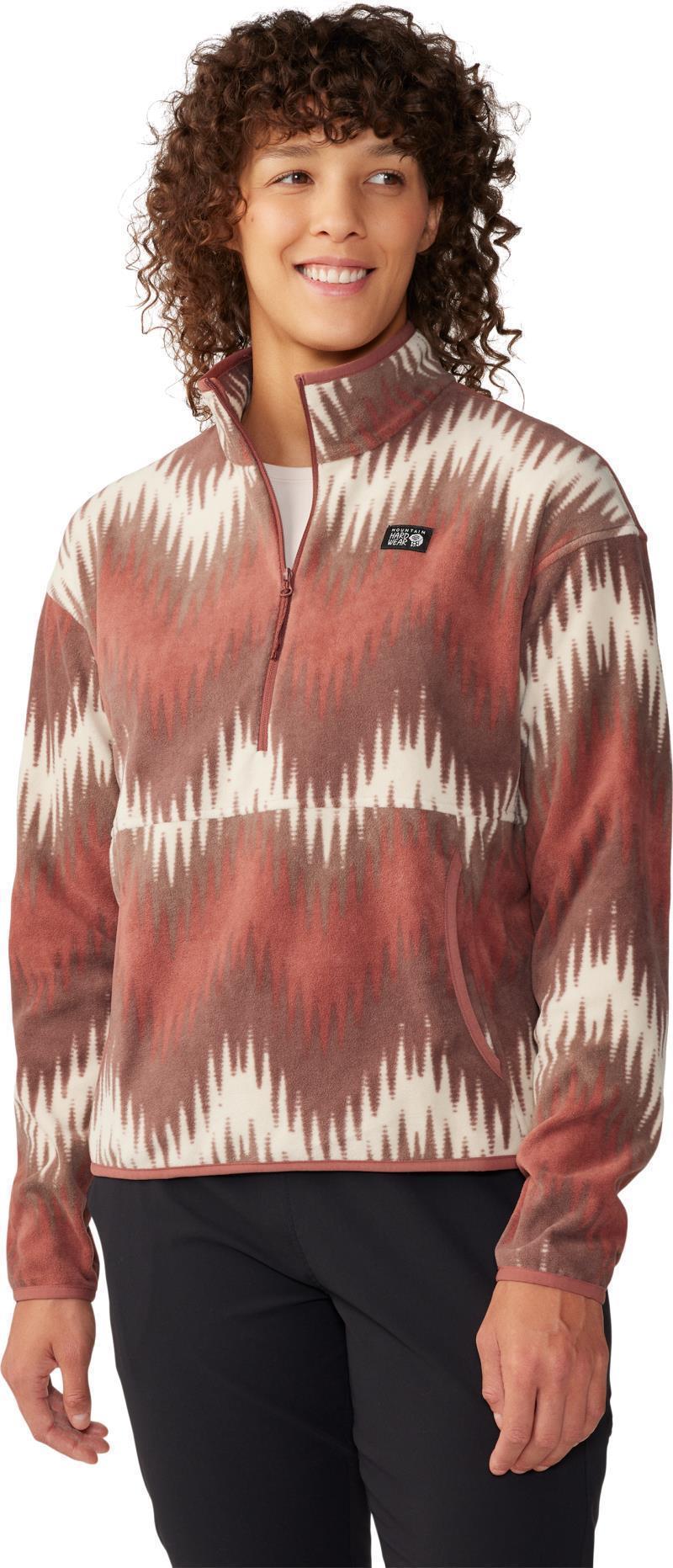 Microchill Pullover - Womens - Clay Earth Zig Zag Print 4