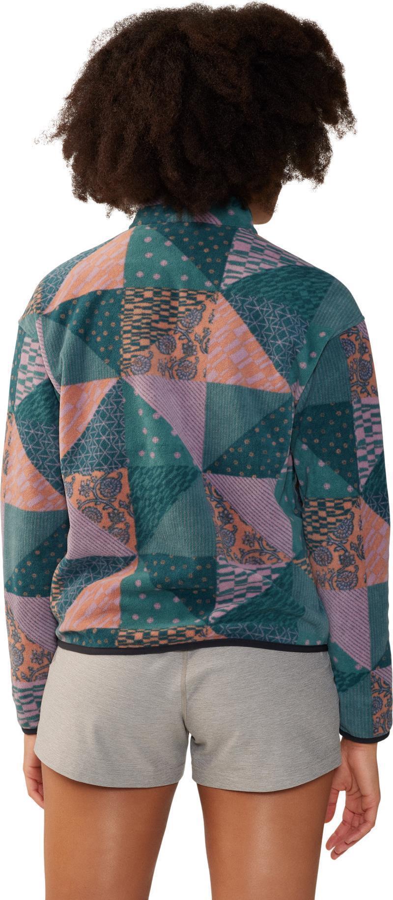Microchill Pullover - Womens - Dark Quartz Quilt Print 2