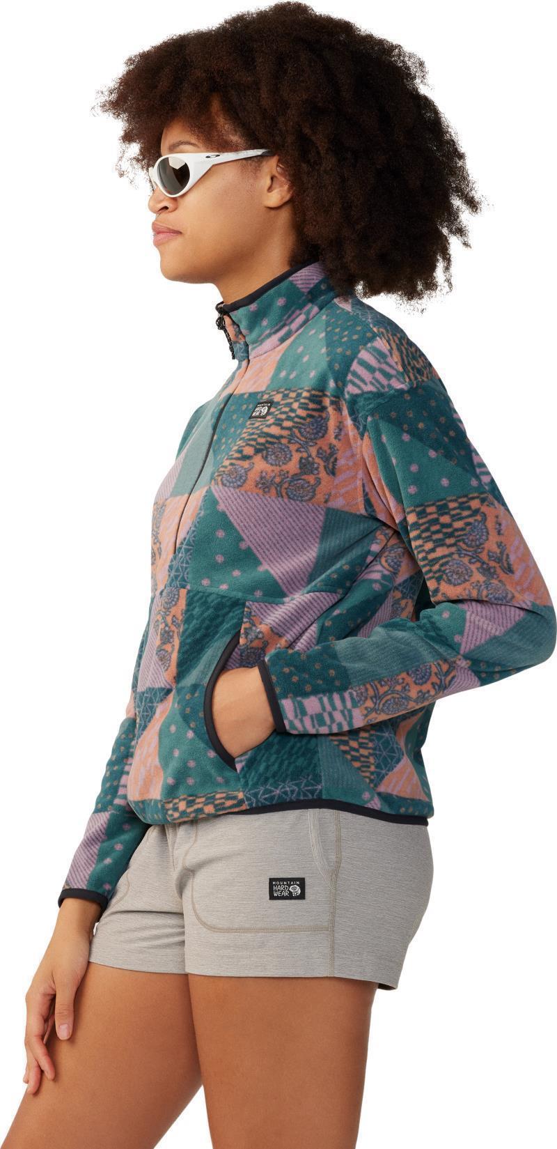 Microchill Pullover - Womens - Dark Quartz Quilt Print 4