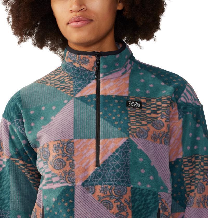 Microchill Pullover - Womens - Dark Quartz Quilt Print 5