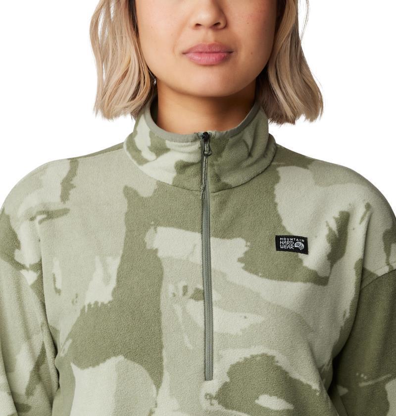 Microchill Pullover - Womens - Green Fade Snowdrifts Print 6