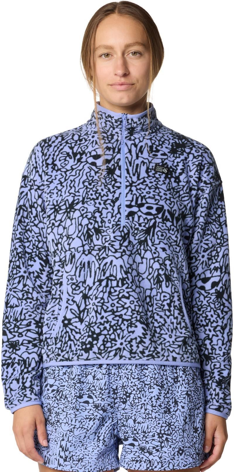 Microchill Pullover - Womens - light illusion forager print 1